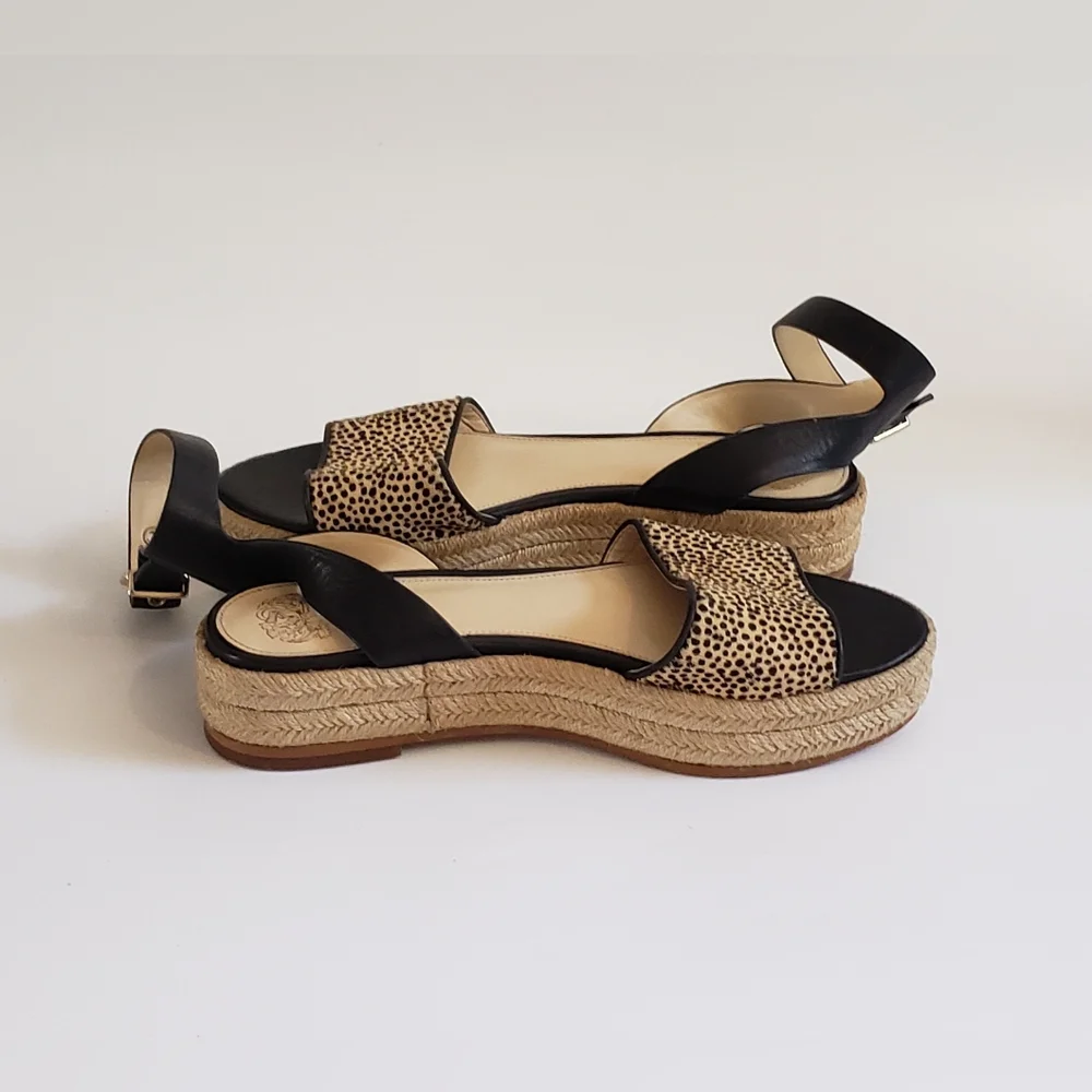Vince Camuto Kathalia Animal Print Women's Platform Sandal Shoe Size 8 M